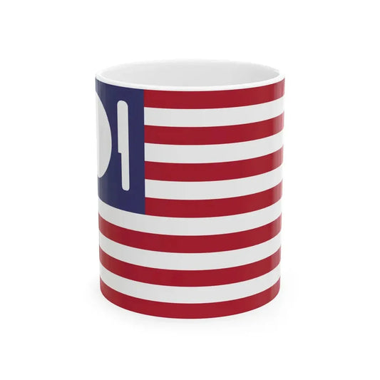 United States Expo 2015 variation on national flag (United States) White Coffee Mug 11oz - Go Mug Yourself