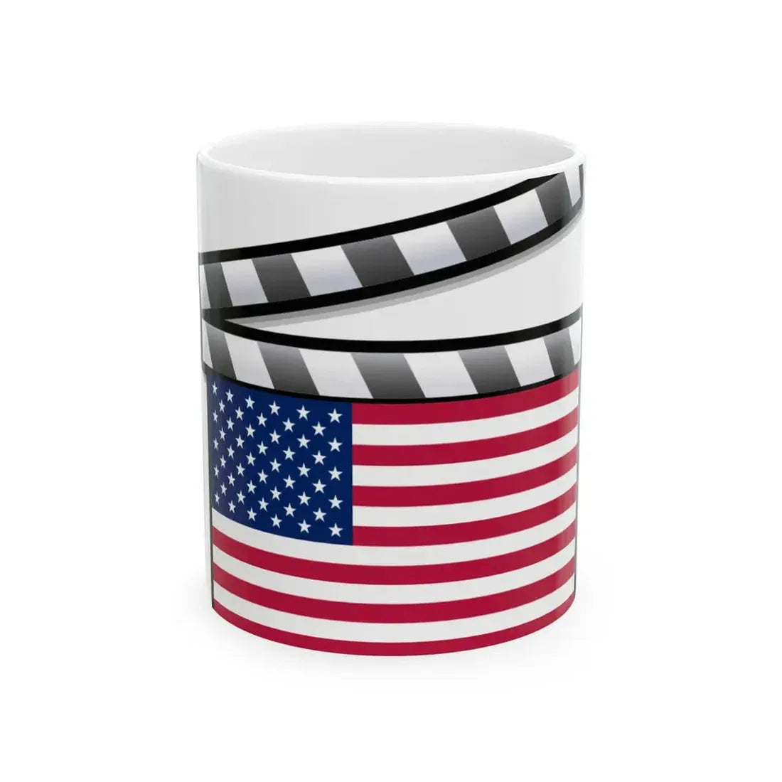 United States film clapperboard (United States) White Coffee Mug 11oz - Go Mug Yourself