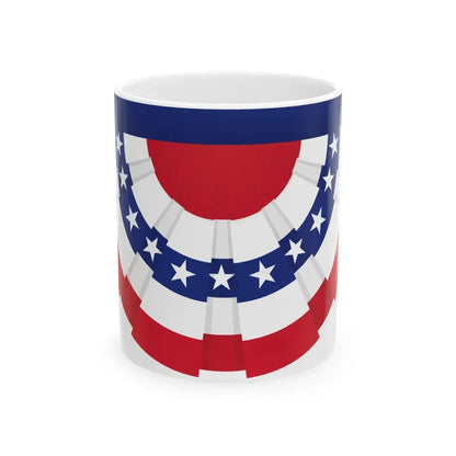 United States flag bunting (United States) White Coffee Mug 11oz - Go Mug Yourself
