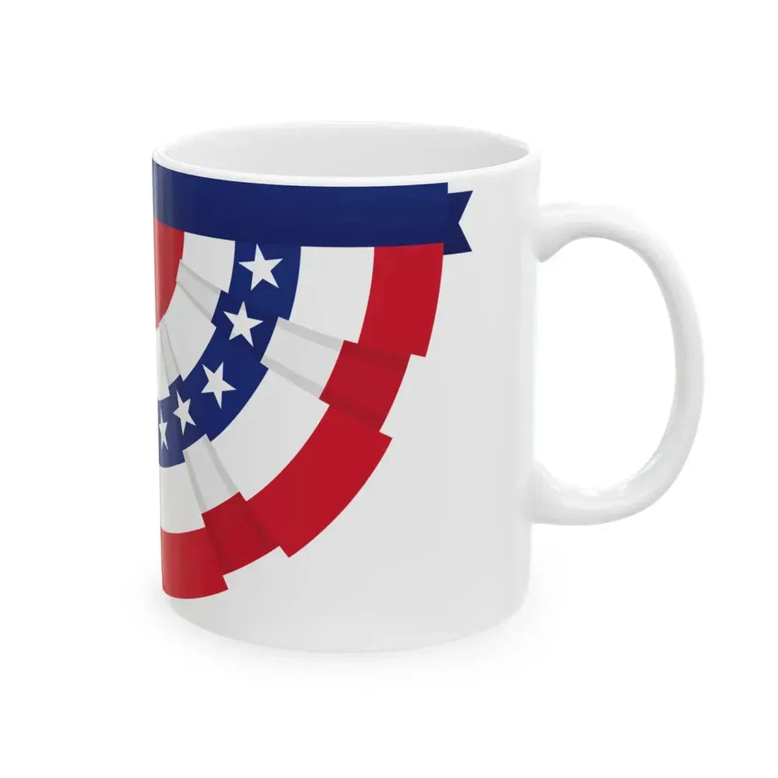United States flag bunting (United States) White Coffee Mug - Go Mug Yourself
