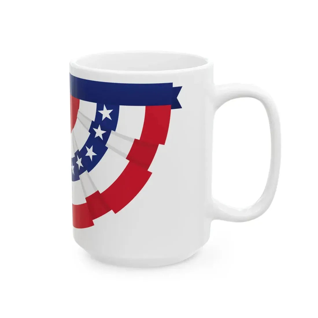 United States flag bunting (United States) White Coffee Mug - Go Mug Yourself