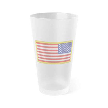 United States Flag Reversed (U.S. Army) Frosted Pint Glass 16oz-Go Mug Yourself