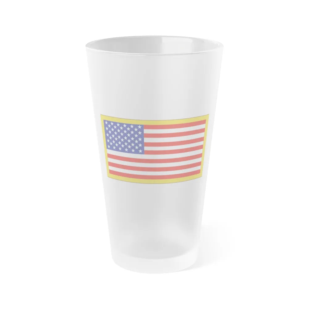 United States Flag (U.S. Army) Frosted Pint Glass 16oz-Go Mug Yourself