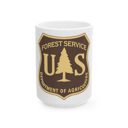 United States Forest Service v2 - White Coffee Mug 15oz - Go Mug Yourself