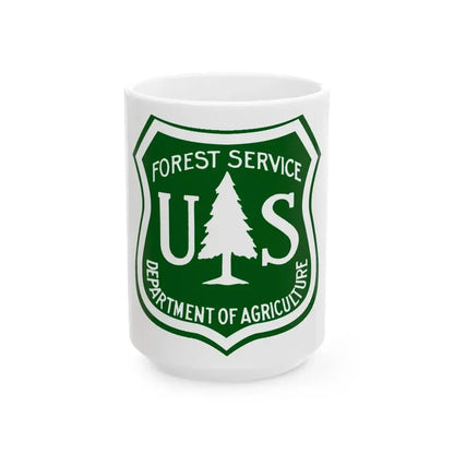 United States Forest Service v3 - White Coffee Mug 15oz - Go Mug Yourself