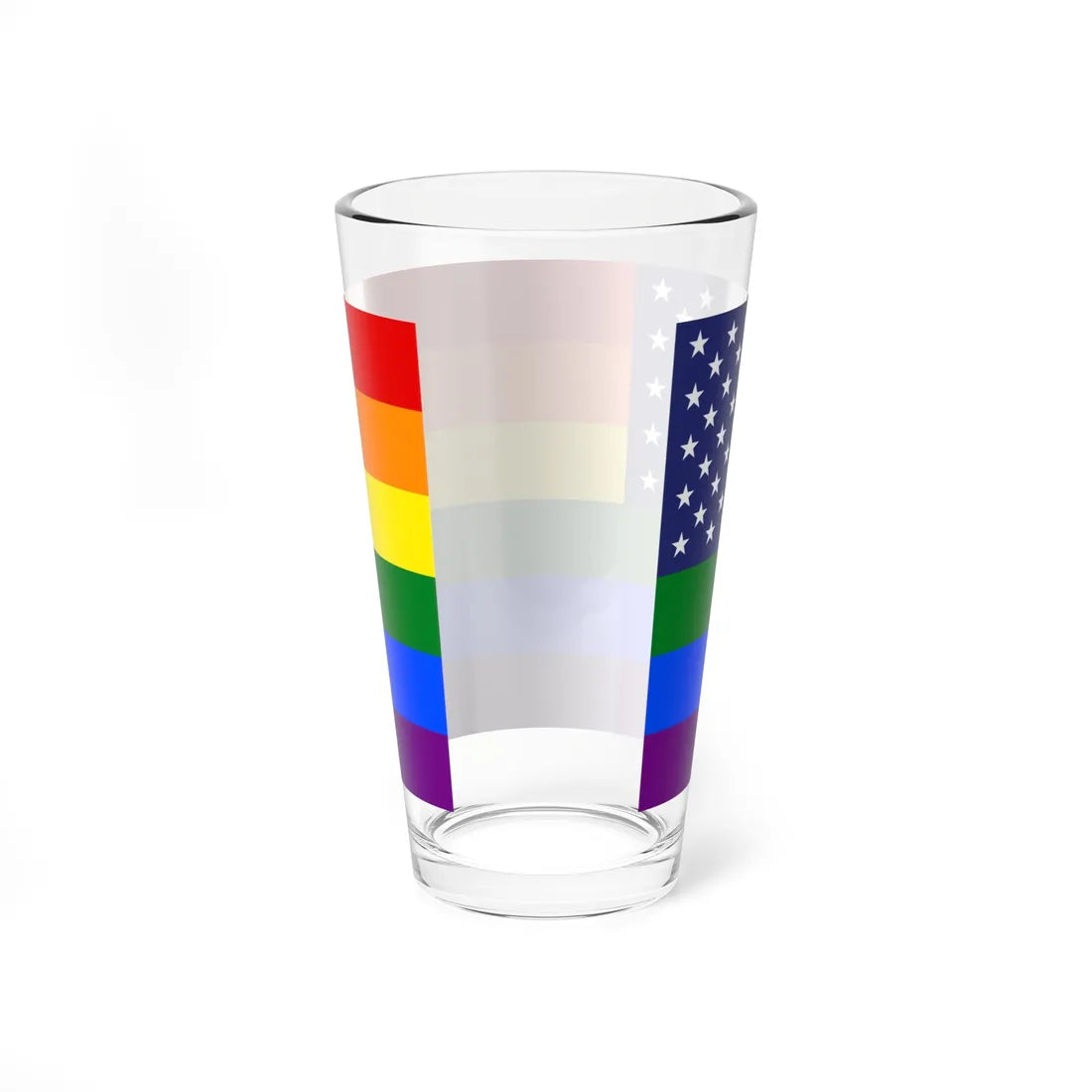 United States Gay Pride flag (United States) Pint Glass 16oz - Go Mug Yourself
