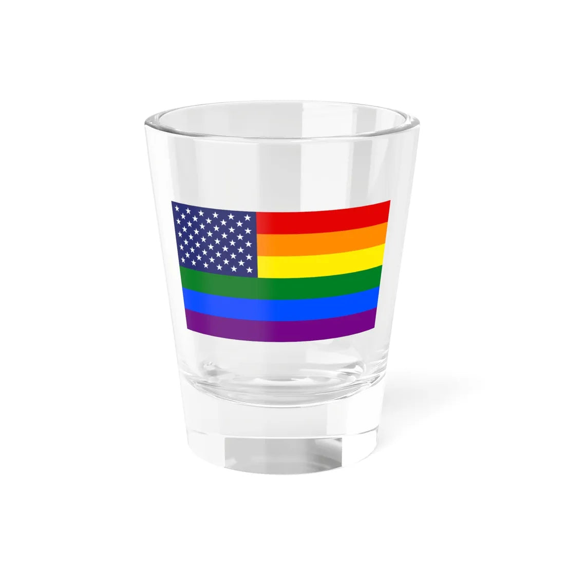 United States Gay Pride flag (United States) Shot Glass 1.5oz 1.5oz - Go Mug Yourself