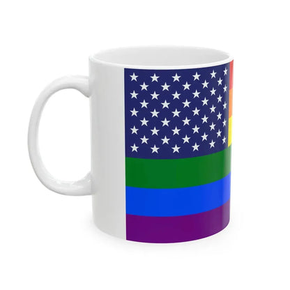 United States Gay Pride flag (United States) White Coffee Mug - Go Mug Yourself