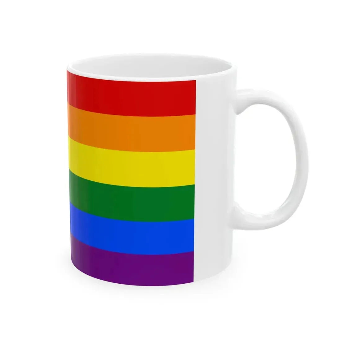 United States Gay Pride flag (United States) White Coffee Mug - Go Mug Yourself