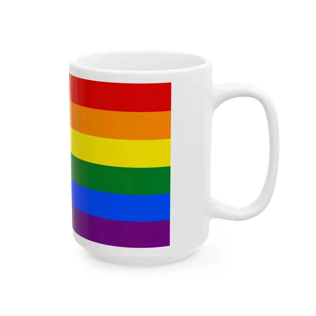 United States Gay Pride flag (United States) White Coffee Mug - Go Mug Yourself