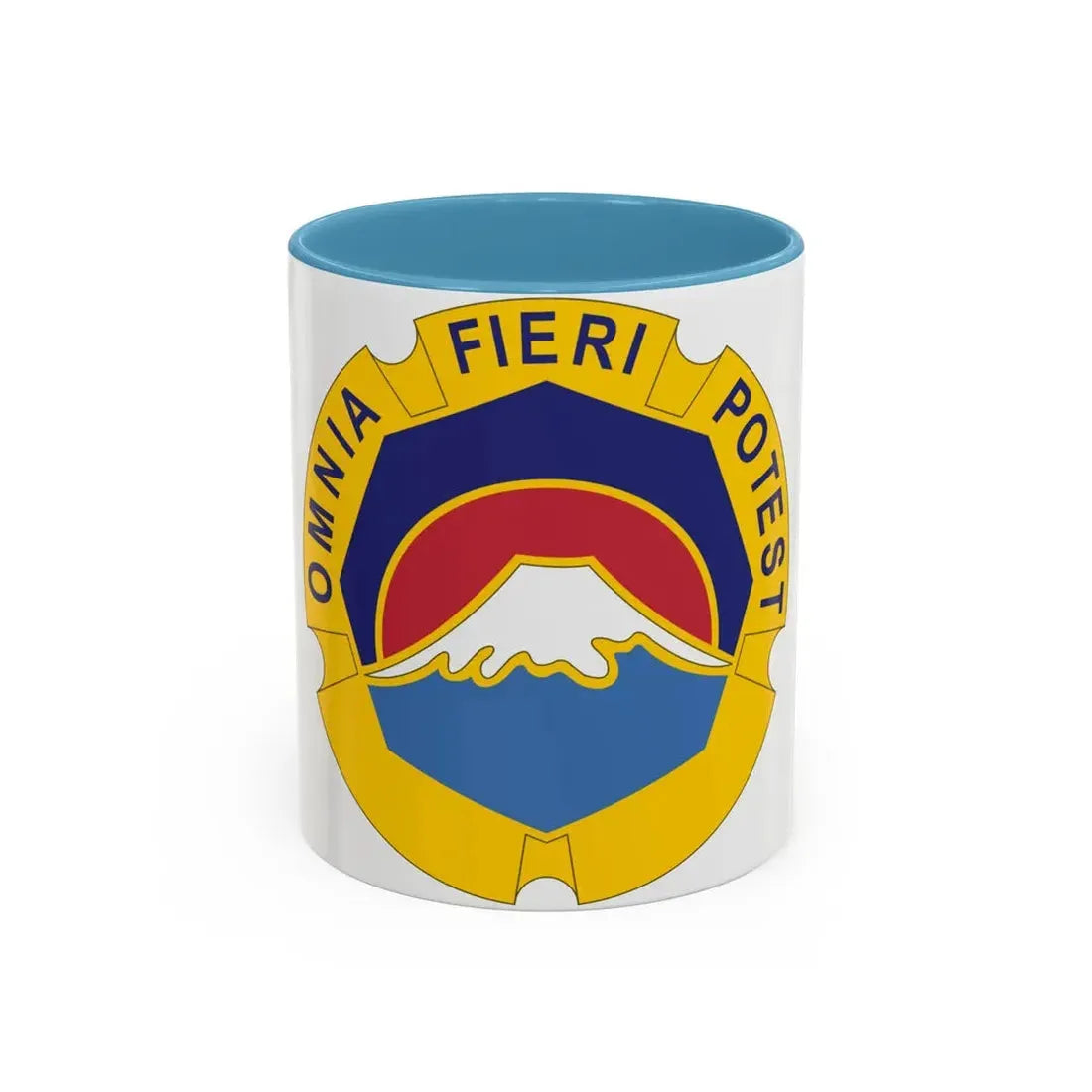 United States Japan distinctive unit insignia (U.S. Army) Accent Coffee Mug 11oz Light Blue - Go Mug Yourself