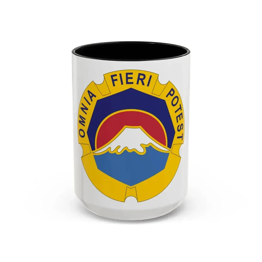 United States Japan distinctive unit insignia (U.S. Army) Accent Coffee Mug 15oz Black - Go Mug Yourself