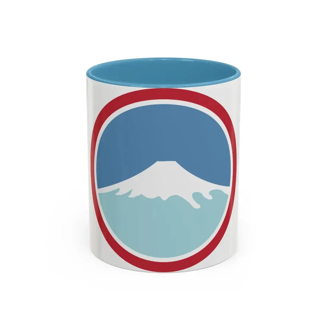 United States Japan Shoulder sleeve insignia (U.S. Army) Accent Coffee Mug 11oz Light Blue - Go Mug Yourself
