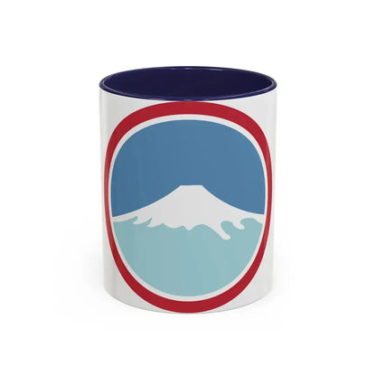 United States Japan Shoulder sleeve insignia (U.S. Army) Accent Coffee Mug 11oz Navy - Go Mug Yourself