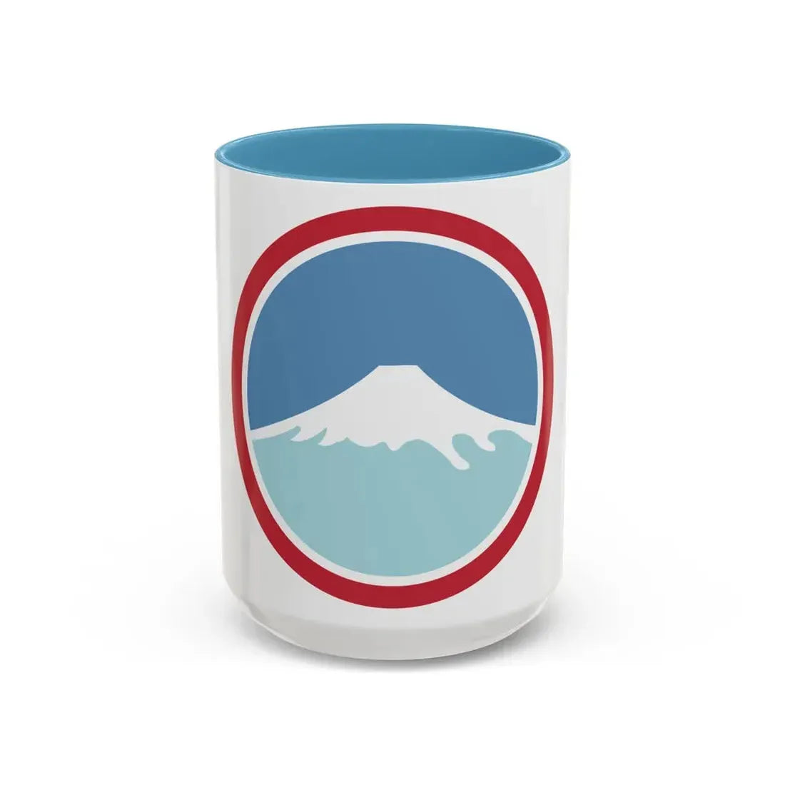 United States Japan Shoulder sleeve insignia (U.S. Army) Accent Coffee Mug 15oz Light Blue - Go Mug Yourself