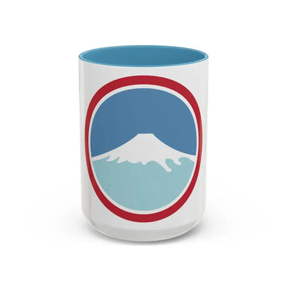 United States Japan Shoulder sleeve insignia (U.S. Army) Accent Coffee Mug 15oz Light Blue - Go Mug Yourself