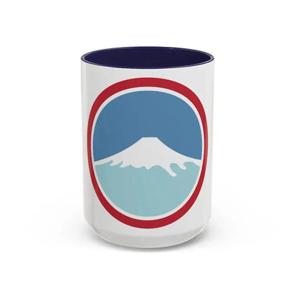 United States Japan Shoulder sleeve insignia (U.S. Army) Accent Coffee Mug 15oz Navy - Go Mug Yourself