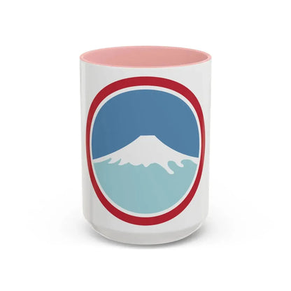 United States Japan Shoulder sleeve insignia (U.S. Army) Accent Coffee Mug 15oz Pink - Go Mug Yourself
