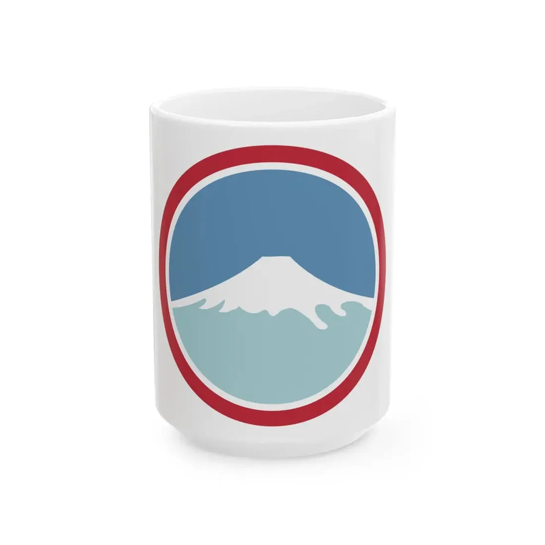 United States Japan Shoulder sleeve insignia (U.S. Army) White Coffee Mug 15oz - Go Mug Yourself