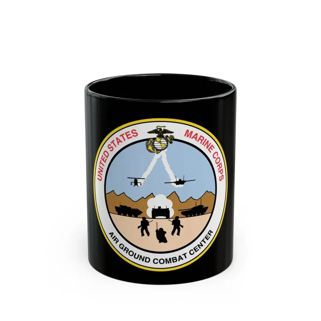 United States Marine Corps Air Ground Combat Center (USMC) Black Coffee Mug 11oz - Go Mug Yourself