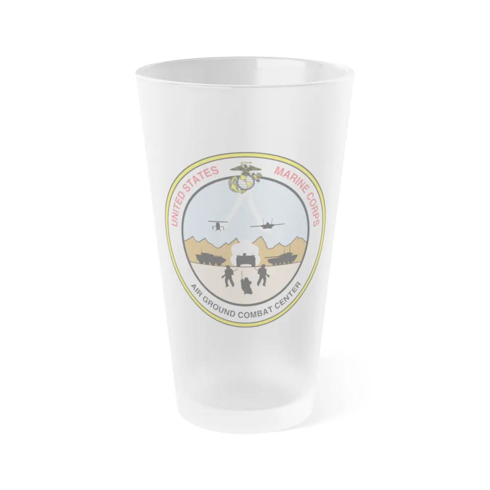 United States Marine Corps Air Ground Combat Center (USMC) Frosted Pint Glass 16oz-Go Mug Yourself