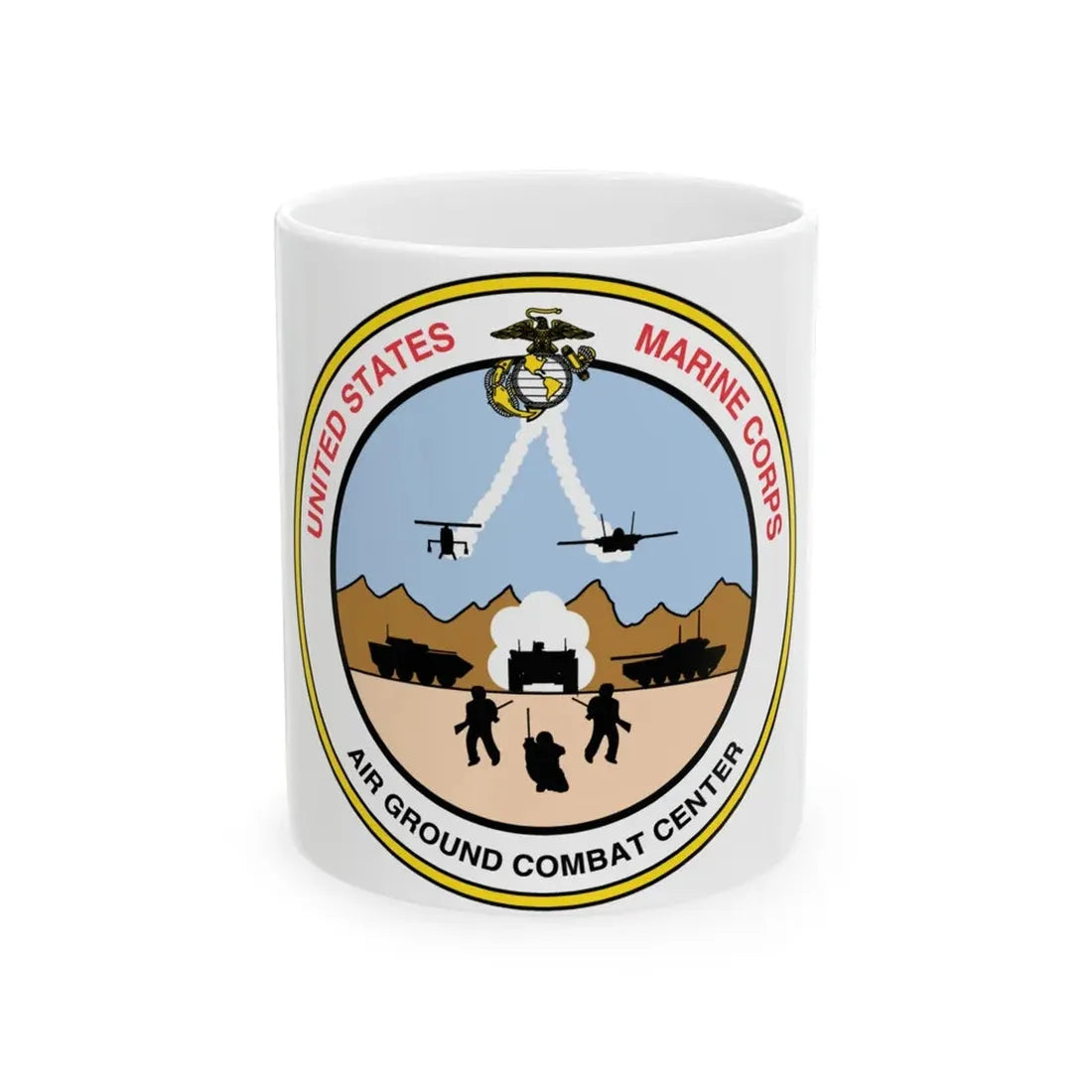 United States Marine Corps Air Ground Combat Center (USMC) White Coffee Mug 11oz - Go Mug Yourself