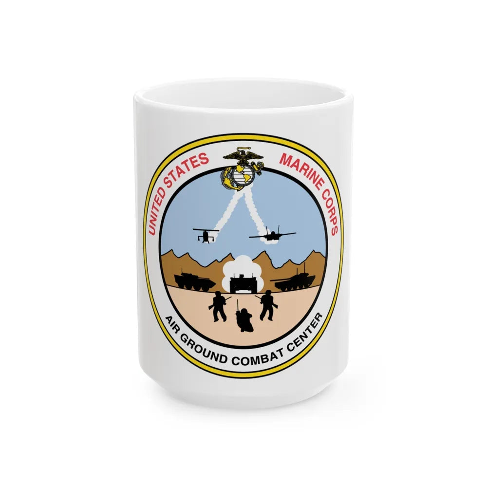 United States Marine Corps Air Ground Combat Center (USMC) White Coffee Mug-15oz-Go Mug Yourself