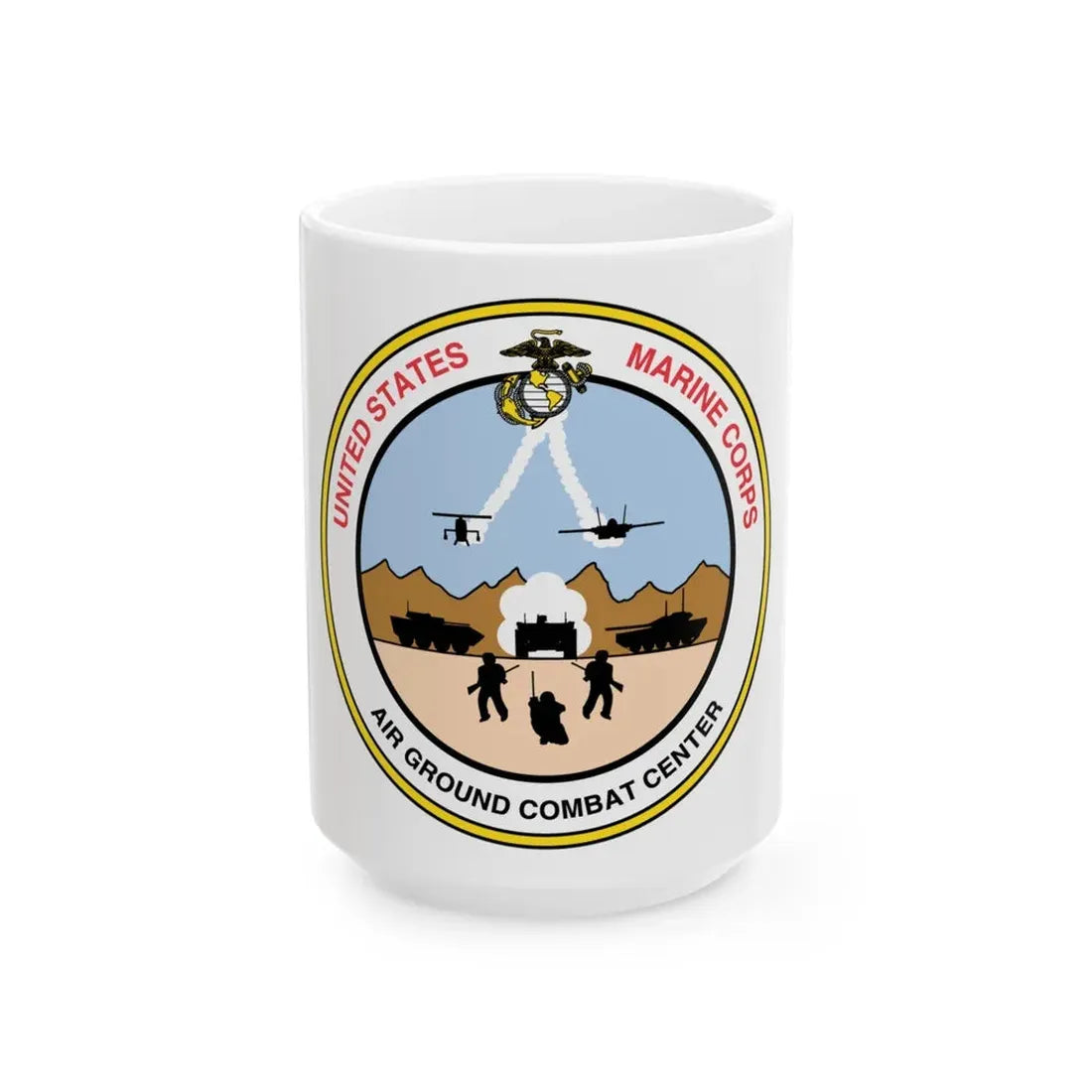 United States Marine Corps Air Ground Combat Center (USMC) White Coffee Mug 15oz - Go Mug Yourself