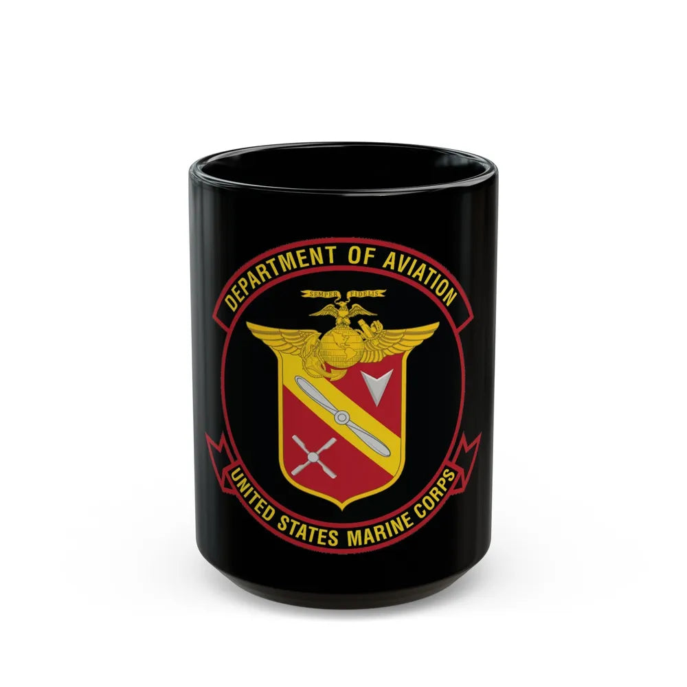 United States Marine Corps Aviation (USMC) Black Coffee Mug-15oz-Go Mug Yourself