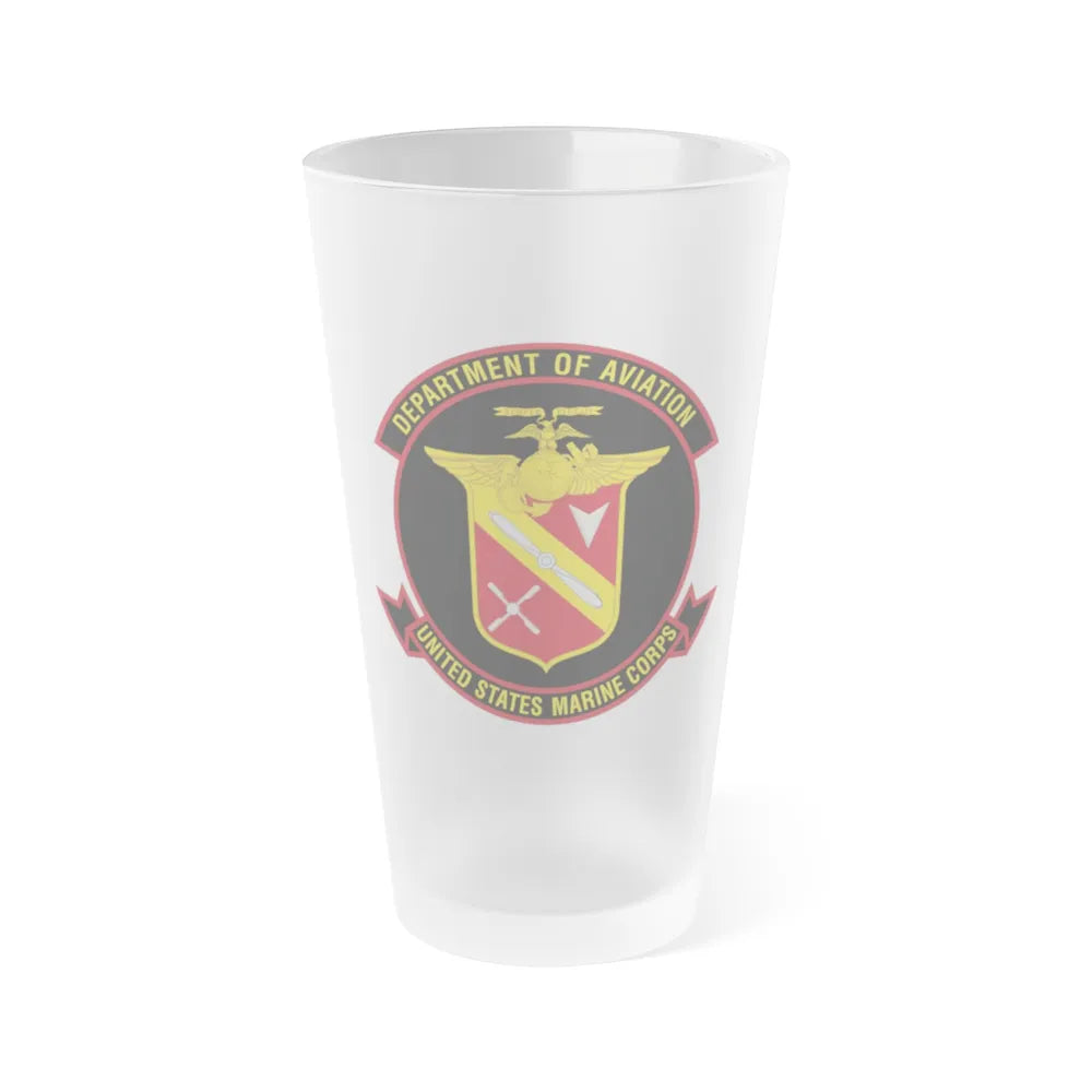 United States Marine Corps Aviation (USMC) Frosted Pint Glass 16oz-Go Mug Yourself