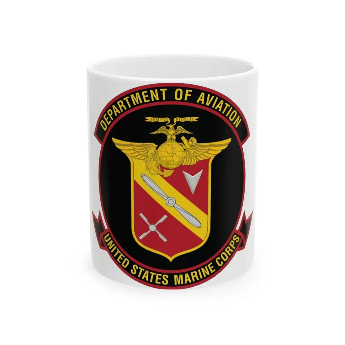 United States Marine Corps Aviation (USMC) White Coffee Mug 11oz - Go Mug Yourself