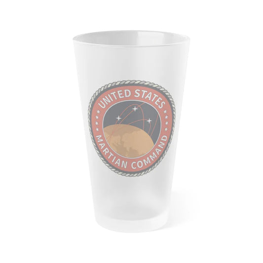 United States Martian Command - Frosted Pint Glass 16oz-16oz-Frosted-Go Mug Yourself