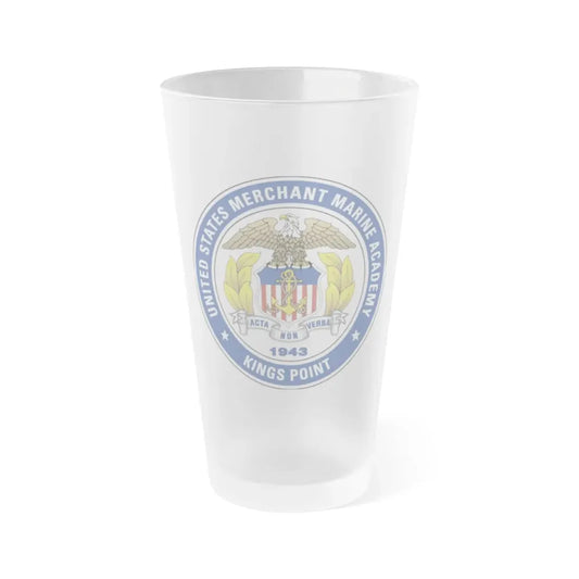 United States Merchant Marine Academy - Frosted Pint Glass 16oz 16oz Frosted - Go Mug Yourself
