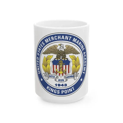 United States Merchant Marine Academy - White Coffee Mug 15oz - Go Mug Yourself