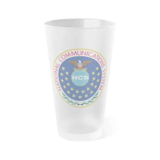 United States National Communications System - Frosted Pint Glass 16oz 16oz Frosted - Go Mug Yourself