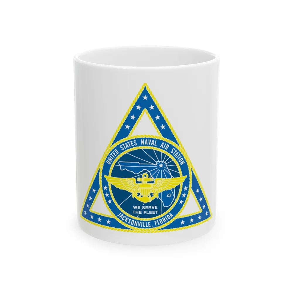 United States Naval Air Station Jacksonville FL (U.S. Navy) White Coffee Mug-11oz-Go Mug Yourself