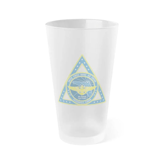 United States Naval Air Station Jacksonville FL (U.S. Navy) Frosted Pint Glass 16oz Default Title - Go Mug Yourself