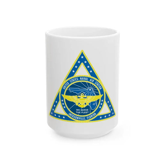 United States Naval Air Station Jacksonville FL (U.S. Navy) White Coffee Mug 15oz - Go Mug Yourself
