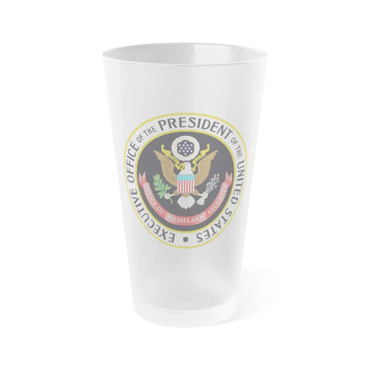 United States Office of Homeland Security - Frosted Pint Glass 16oz-16oz-Frosted-Go Mug Yourself