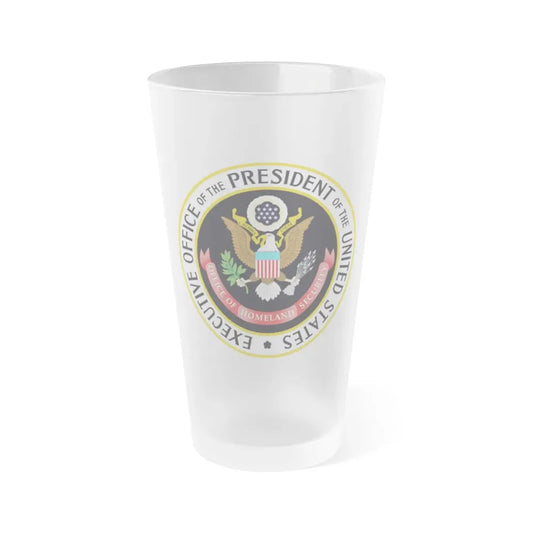 United States Office of Homeland Security - Frosted Pint Glass 16oz 16oz Frosted - Go Mug Yourself