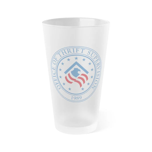 United States Office of Thrift Supervision - Frosted Pint Glass 16oz-16oz-Frosted-Go Mug Yourself