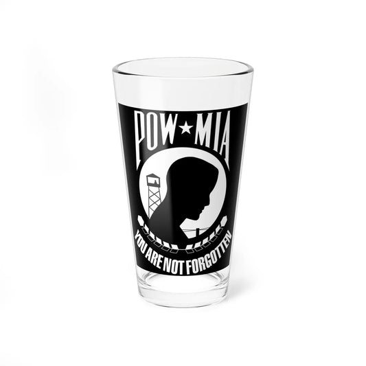 United States POW-MIA flag cropped (United States) Pint Glass 16oz 16oz - Go Mug Yourself