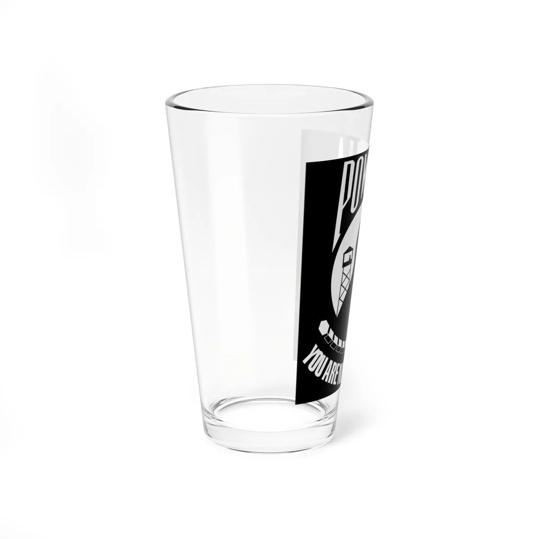 United States POW-MIA flag cropped (United States) Pint Glass 16oz - Go Mug Yourself