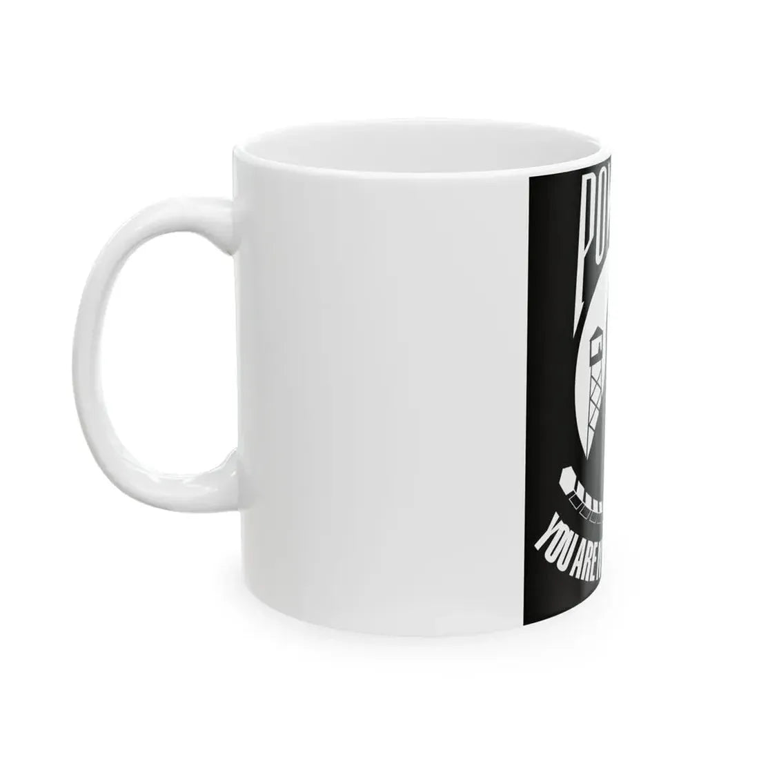 United States POW-MIA flag cropped (United States) White Coffee Mug - Go Mug Yourself