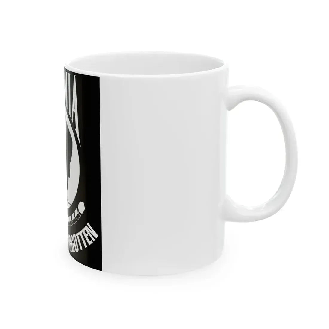 United States POW-MIA flag cropped (United States) White Coffee Mug - Go Mug Yourself