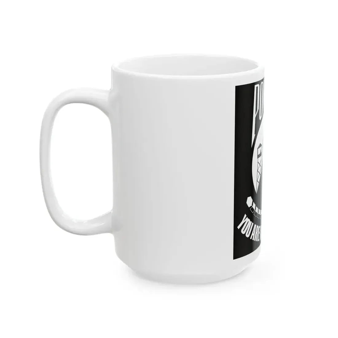 United States POW-MIA flag cropped (United States) White Coffee Mug - Go Mug Yourself