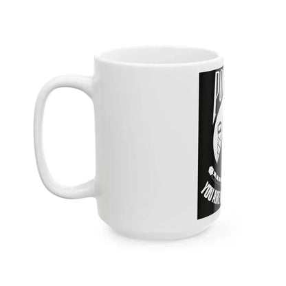 United States POW-MIA flag cropped (United States) White Coffee Mug - Go Mug Yourself