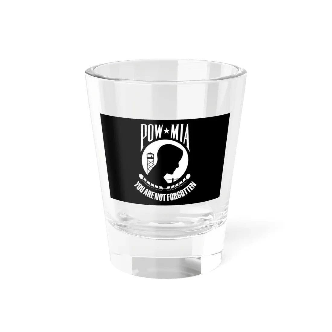 United States POW-MIA flag (United States) Shot Glass 1.5oz 1.5oz - Go Mug Yourself