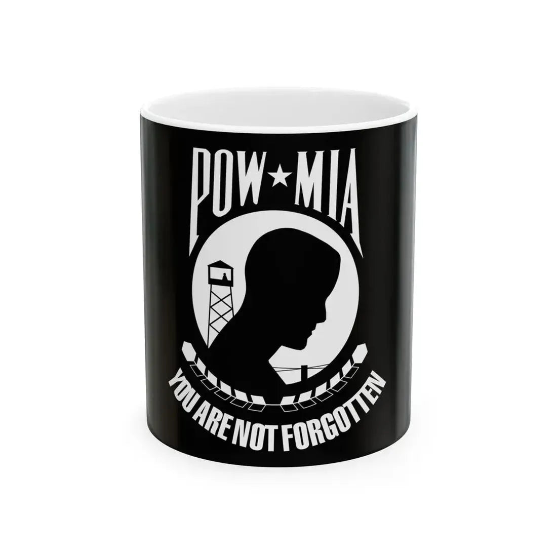 United States POW-MIA flag (United States) White Coffee Mug 11oz - Go Mug Yourself