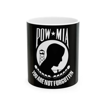 United States POW-MIA flag (United States) White Coffee Mug 11oz - Go Mug Yourself